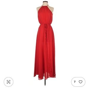 Lulu's Vibrant Red Maxi Dress